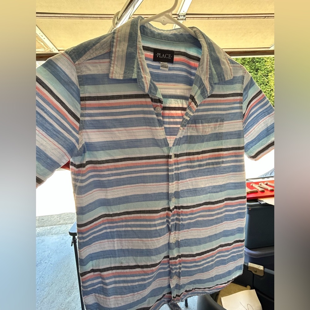 Children’s PLACE boys Striped Blue Shirt